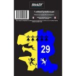 1 adhesif departement carte finistere