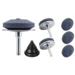 1 bo�te, 3 pi�ces d'aff�teuse de lame de tondeuse � gazon en corindon pierre � aiguiser rotative pour ...