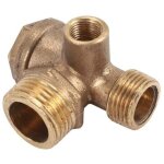 1 clapet anti - retour de compresseur d'air � trois voies connexion directe, xu, orifice vanne: 20mm ...