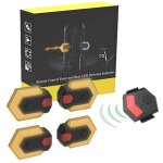 1 lot de clignotants avant et arri�re pour v�lo avec t�l�commande sans fil(noir) -