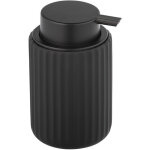1 distributeur savon liquide, c�ramique soft touch, noir mat, 300 ml, salle de bain et cuisine