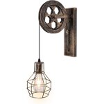 1 luminaire industriel mid century r�tro appliques murales en fer loft poulie applique murale caract�ristiques ...