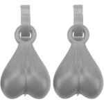 1 paire de charm chaussons abs mignon d�cor accrocheur pour hommes femmes cadeau anniversaire gris