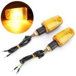 1 paire clignotants �tanches accessoires pour honda noir jaune