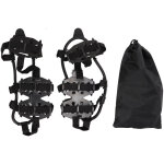 1 paire de crampons 24 dents acier inoxydable antid�rapants pour chaussures de neige et glace noir taille ...