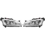 1 paire de feux diurnes de voiture drl couvercle de feu antibrouillard pour hyundai santa fe / ix45 2013 ...