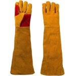 1 paire gants de soudeur isolation anti - usure prot�ger vachette gants de travail pour soudure ignifuge, ...