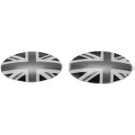 1 paire gauche droite gris union jack pommeau de levier de vitesse garniture badge couvre remplacement ...