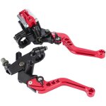 1 paire de leviers de rservoir de matre - cylindre d'embrayage de frein de moto universels 7 / 8  (22mm) ...