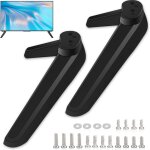 1 paire pieds de meuble: pieds de pidestal de base tv universels support de bureau avec vis de remplacement ...
