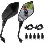 1 paire retroviseur moto embout de guidon, universel rglable 360 rtroviseurs latraux de moto avec ...