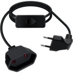1 pcs c�ble d'extension euro avec interrupteur 2. 5a 250v rallonge euro cable pour appareils m�nagers, ...