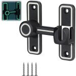 1 pcs verrou porte coulissante lumineux, 90 / 180� serrure de porte coulissante, sans trou, loquet porte ...