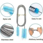 Accessoire pour aspirateur 155 cm flexible aquarium brosse de nettoyage filtre  eau en acier inoxydable ...