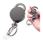 1 pices porte - cls rtractable robuste, porte - cls extensible avec crochet, porte - cls enrouleur ...