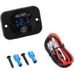 1 pi�ce voltm�tre num�rique led dc 12 v / 24 v, jauge de tension �tanche � montage sur panneau, testeur ...