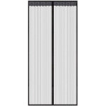 1 rideau de porte magn�tique, noir polyester 120x210 cm, anti - moustiques et mouches, pour fen�tres ...