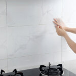 1 rouleau de film autocollant mural transparent rsistant  l'huile pour dosseret de cuisine - rouleau ...