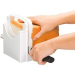 1 trancheuse � pain pliable et portable, guide de coupe du pain fait maison, �paisseur manuelle r�glable, ...