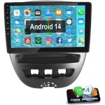 10, 1  android14 carplay autoradio gps f�r toyota aygo peugeot 107 citroen c1 4 + 64g