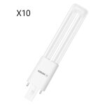 [jamais utilise] lot de 10 ampoules led osram dulux - s d�polie g23 500lm 840 4, 5w blanc froid - 558045 ...