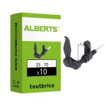 10 arr�ts de volet type marseillais � visser 25 - 70mm pvc noir alberts