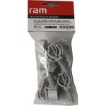10 clipeo simple gris - fixation pour tube irl �20 - ram
