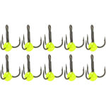 10 crochets triples de p�che en acier haute teneur en carbone r�sistant � la corrosion - hame�ons color�s ...