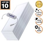 Europalamp - 10 dalles led premium ultra slim 120x30 40w blanc froid 6000k