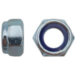 10 ecrous freins ind�sserrables bague nylon m27 mm - din 985 - i8i - zingu� blanc - d - work