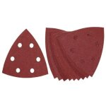 10 feuilles abrasives velcro pour ponceuses delta velcro dewalt 6 perforations - 93x93mm / taille:grain ...
