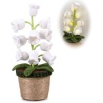 10 fleurs de muguet artificielles au crochet avec veilleuses, ides d'anniversaire pour la fte des mres, ...