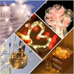 10 guirlande lumineuse � piles, 1m 10 led mini guirlande led fil de cuivre fairy lights girlande lumi�re, ...