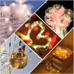 10 guirlande lumineuse � piles, 1m 10 led mini guirlande led fil de cuivre fairy lights girlande lumi�re, ...