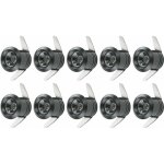 10 mini spots led 1w encastrables avec transformateur s�par� pour vitrine, cuisine, escaliers, placard, ...