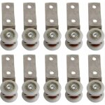 10 pack 1, 9 cm coude de conduit en m�tal roulement bloc de poulie avec deux plastique de roue pour porte ...