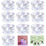 10 pack 2m 20led guirlandes lumineuses  piles, fil led lumineux de cuivre tanche pour dcoration nol ...
