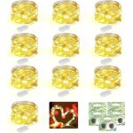10 pack 2m 20led guirlandes lumineuses  piles, fil led lumineux de cuivre tanche pour dcoration nol ...
