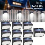 10 packs lampe solaire ext�rieur, lampe solaire avec d�tecteur de mouvement, 138 led lumi�re solaire ...