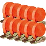 10 pcs 800 kg sangle  cliquet, 6m x 25mm, , sangle d'arrimage avec tendeur, sangle de serrage en polyester, ...