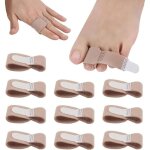 10 pcs bandages pour orteils, redresseur d'orteil, orteils attelle, attelles d'orteils pour chevauchement ...
