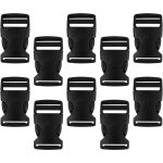 10 pcs boucle sangle 25mm boucle sac  dos en pom attache clip sangle noir boucle plastique reglable ...