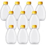 10 pcs bouteille de compression de miel, distributeur de miel bouteille  sauce bouteille  condiments ...