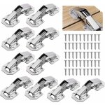 10 pcs charniere porte placard avec vis, 3 pouces 90charniere meuble pour armoires de porte cuisine