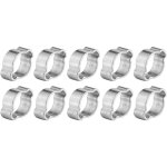 10 pcs colliers de serrage inox tuyau serrage ajustable en acier inoxydable, double oreille o clips pinces ...