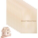 10 pcs contreplaqu 2mm, bois balsa modelisme 20x10cm, feuille de bois, bois pour gravure laser, bois ...