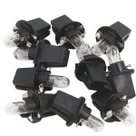 10 pcs dc 12v 1, 2w t5 ampoule tableau de bord jaune clair pour voiture interne