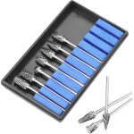 Sjlerst - 10 pcs double coupe de tungstne burres rotatives en carbure massif en acier set 2, 35 6mm ...