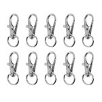 10 pcs fermoir de mousqueton en metal la couleur argent 30mm, crochet, porte - cles