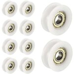 10 pcs ou nylon en plastique int�gr� 608 , xu, roulements billes de gorge 6 30 10mm poulie de guidage ...